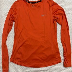 Nike Women's Bright Orange Long Sleeve Tee